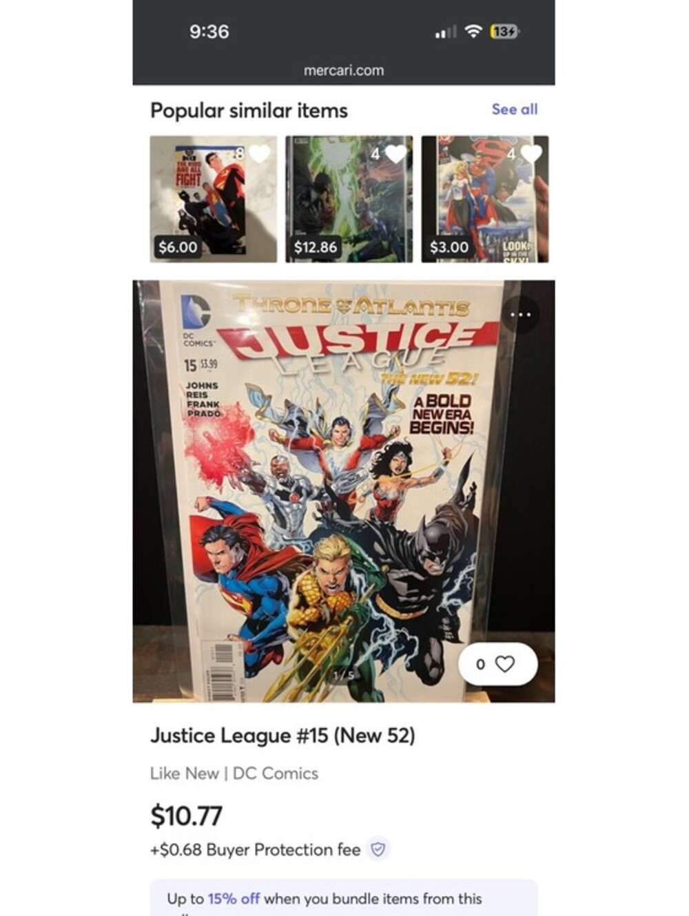 Justice League #15 (New 52) Comic Book